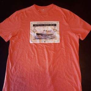 Banana Republic Orange Graphic T shirt